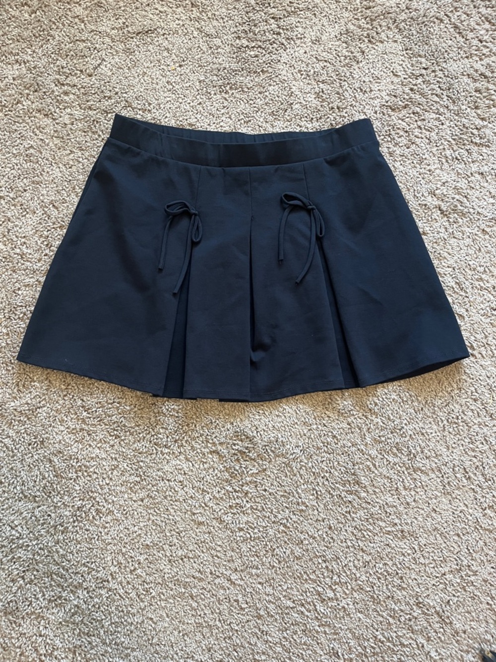 21 Saints Pleated Mini Skirt with Front Tie Bow Accents Sz 3X Preppy Academia